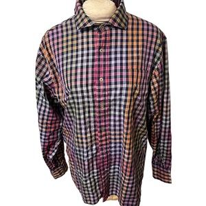 Alexander Julian Multicolor Plaid Men's Shirt